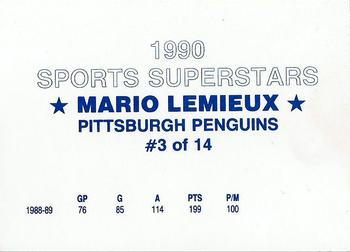 1990 Sports Superstars (unlicensed) #3 Mario Lemieux Back