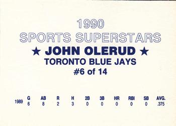 1990 Sports Superstars (unlicensed) #6 John Olerud Back