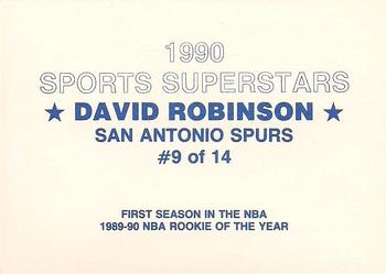 1990 Sports Superstars (unlicensed) #9 David Robinson Back