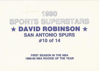1990 Sports Superstars (unlicensed) #10 David Robinson Back