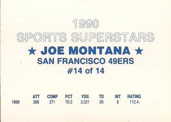 1990 Sports Superstars (unlicensed) #14 Joe Montana Back