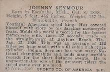 1926 Spalding Champions #NNO Johnny Seymour Back