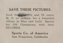 1926 Spalding Champions #NNO Arthur Spencer Back