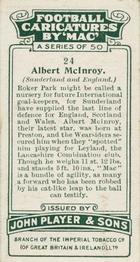 1927 Player's Football Caricatures By Mac #24 Albert McInroy Back