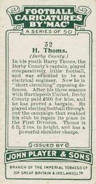 1927 Player's Football Caricatures By Mac #32 Harry Thoms Back