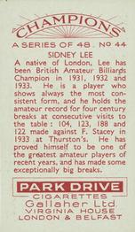 1934 Gallaher Champions #44 Sidney Lee Back