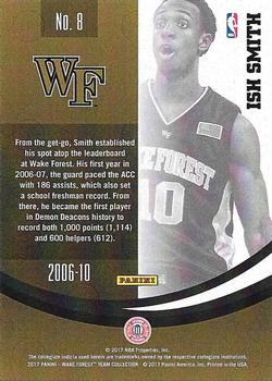 2017 Panini Wake Forest Demon Deacons #8 Ish Smith Back