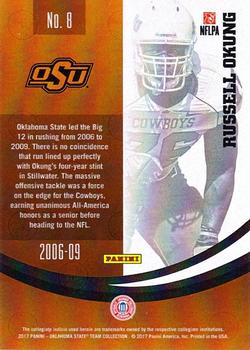 2017 Panini Oklahoma State Cowboys #8 Russell Okung Back