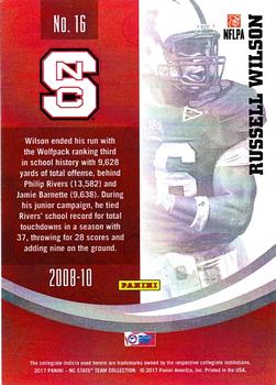 2017 Panini NC State Wolfpack #16 Russell Wilson Back