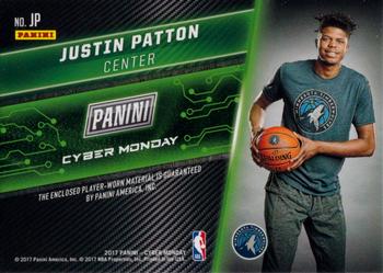 2017 Panini Cyber Monday - Materials #JP Justin Patton Back
