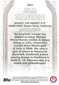 2018 Topps U.S. Olympic & Paralympic Team Hopefuls - Bronze #US-3 Julia Mancuso Back