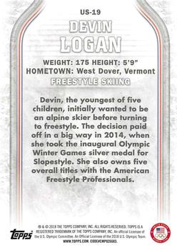 2018 Topps U.S. Olympic & Paralympic Team Hopefuls - Bronze #US-19 Devin Logan Back