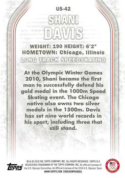 2018 Topps U.S. Olympic & Paralympic Team Hopefuls - Bronze #US-42 Shani Davis Back