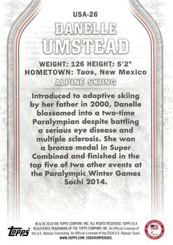 2018 Topps U.S. Olympic & Paralympic Team Hopefuls - Bronze #USA-26 Danelle Umstead Back