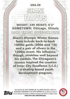 2018 Topps U.S. Olympic & Paralympic Team Hopefuls - Bronze #USA-39 Shani Davis Back