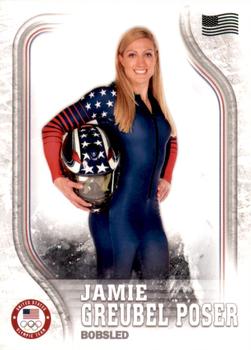 2018 Topps U.S. Olympic & Paralympic Team Hopefuls - U.S. Flag #US-8 Jamie Greubel Poser Front