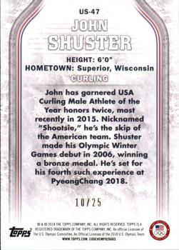 2018 Topps U.S. Olympic & Paralympic Team Hopefuls - Gold #US-47 John Shuster Back