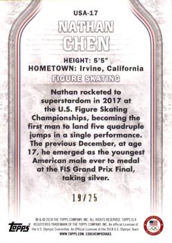 2018 Topps U.S. Olympic & Paralympic Team Hopefuls - Gold #USA-17 Nathan Chen Back