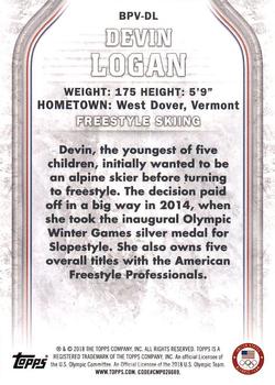 2018 Topps U.S. Olympic & Paralympic Team Hopefuls - Podium Image Variations #BPV-DL Devin Logan Back