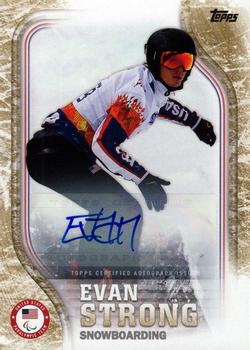 2018 Topps U.S. Olympic & Paralympic Team Hopefuls - Autographs Gold #USA-29 Evan Strong Front