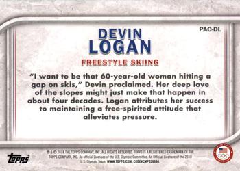 2018 Topps U.S. Olympic & Paralympic Team Hopefuls - For Pride and Country #PAC-DL Devin Logan Back