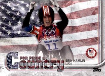 2018 Topps U.S. Olympic & Paralympic Team Hopefuls - For Pride and Country #PAC-EH Erin Hamlin Front