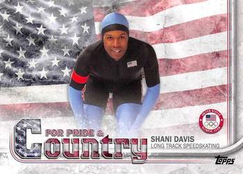 2018 Topps U.S. Olympic & Paralympic Team Hopefuls - For Pride and Country #PAC-SD Shani Davis Front