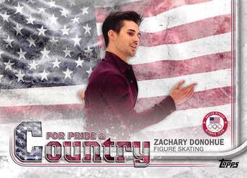 2018 Topps U.S. Olympic & Paralympic Team Hopefuls - For Pride and Country #PAC-ZD Zachary Donohue Front