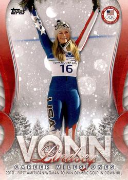 2018 Topps U.S. Olympic & Paralympic Team Hopefuls - Lindsey Vonn Career Milestones #LV-1 Lindsey Vonn Front