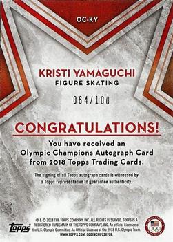 2018 Topps U.S. Olympic & Paralympic Team Hopefuls - Olympic Champions Autographs #OC-KY Kristi Yamaguchi Back