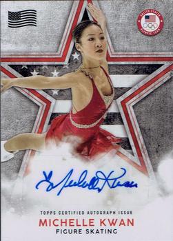 2018 Topps U.S. Olympic & Paralympic Team Hopefuls - Olympic Champions Autographs - Gold #OC-MK Michelle Kwan Front