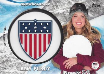 2018 Topps U.S. Olympic & Paralympic Team Hopefuls - ISOC Insignia Commemorative Relics - Silver #ICR-AP Amy Purdy Front
