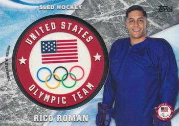2018 Topps U.S. Olympic & Paralympic Team Hopefuls - ISOC Insignia Commemorative Relics - Silver #ICR-RR Rico Roman Front