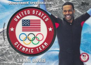 2018 Topps U.S. Olympic & Paralympic Team Hopefuls - ISOC Insignia Commemorative Relics - Silver #ICR-SD Shani Davis Front