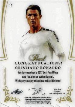 2017 Leaf Pearl #12 Cristiano Ronaldo Back