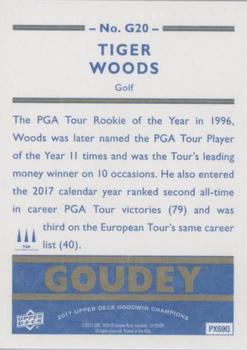 2017 Upper Deck Goodwin Champions - Goudey Royal Blue #G20 Tiger Woods Back