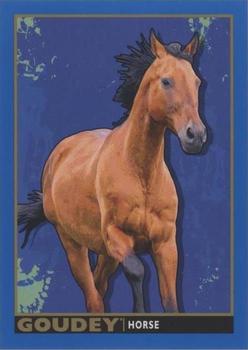 2017 Upper Deck Goodwin Champions - Goudey Animals Royal Blue #GA4 Horse Front