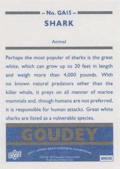 2017 Upper Deck Goodwin Champions - Goudey Animals Royal Blue #GA15 Shark Back
