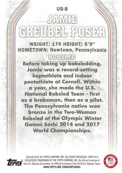 2018 Topps U.S. Olympic & Paralympic Team Hopefuls - Silver #US-8 Jamie Greubel Poser Back