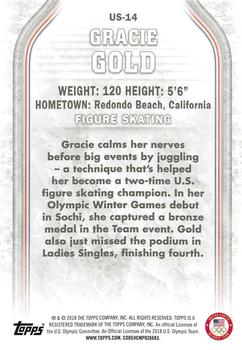 2018 Topps U.S. Olympic & Paralympic Team Hopefuls - Silver #US-14 Gracie Gold Back