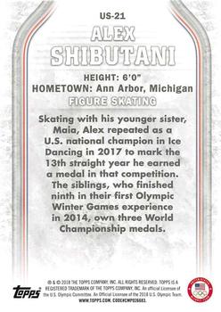 2018 Topps U.S. Olympic & Paralympic Team Hopefuls - Silver #US-21 Alex Shibutani Back