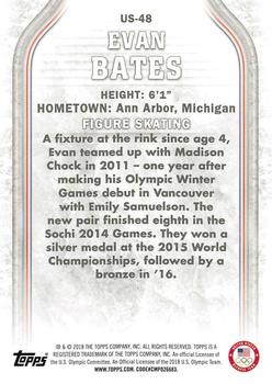 2018 Topps U.S. Olympic & Paralympic Team Hopefuls - Silver #US-48 Evan Bates Back
