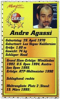 1995 Magic Sport ID Cards (German) #44 Andre Agassi Back