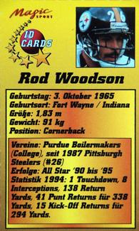 1995 Magic Sport ID Cards (German) #83 Rod Woodson Back