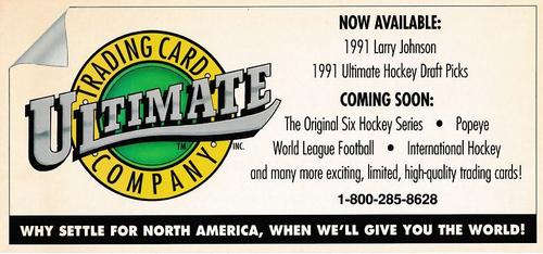 1992 Ultimate Ad Panel #NNO Dmitri Starostenko / Popeye / Betty Boop / Bobby Hull Back