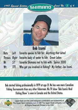 1997 Upper Deck Shimano Fishing #1 Bob Izumi Back