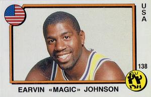 1988 Panini Supersport Stickers #138 Magic Johnson Front