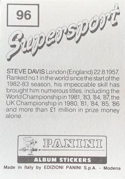 1987-88 Panini Supersport Stickers #96 Steve Davis Back