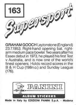 1987-88 Panini Supersport Stickers #163 Graham Gooch Back