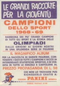 1968-69 Panini Campioni dello Sport #308 Cassius Clay Back